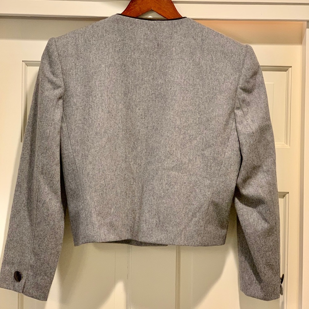 Vintage Cropped Wool Jacket with Black Trim 6P - Picture 2 of 7